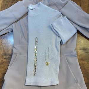 Sparkly Lavender Quarter Sleeve Shirt